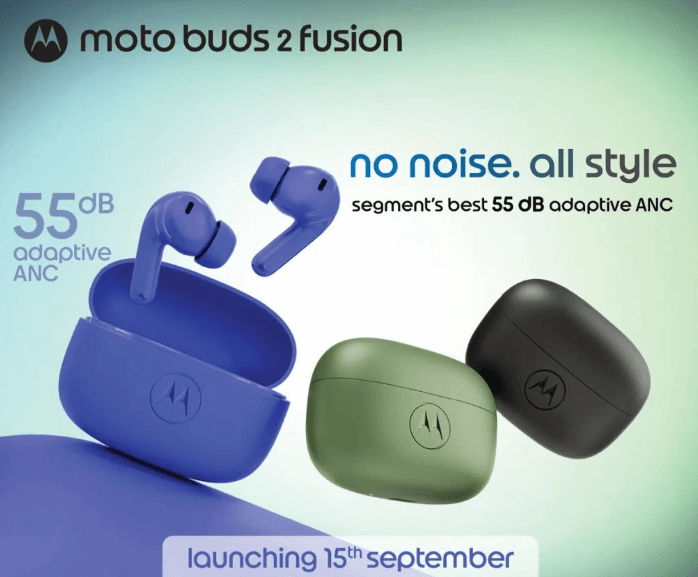 Moto Buds 2 Fusion 15 Eylül’de Hindistan’da: 55 dB ANC ve 53 saat