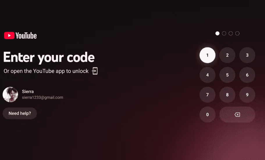 YouTube TV’de hesap kilidi geldi: dört haneli kod önerileri kilitliyor