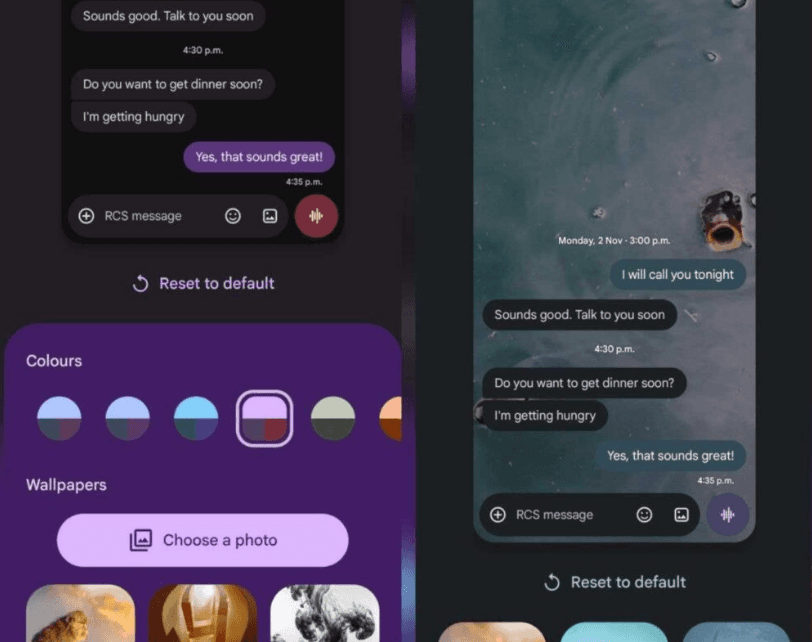Google Mesajlar’a özel arka plan ve sohbet temaları geldi