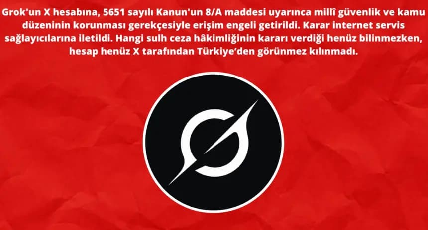 X’in yapay zekâsı Grok Türkiye’de erişime engellendi