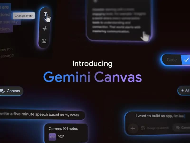 Google Gemini Canvas’a yeni özellikler geldi
