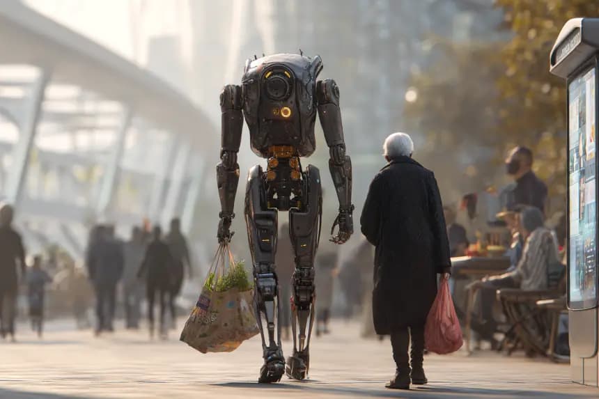 Robotlar burada aramızda dolaşıyor