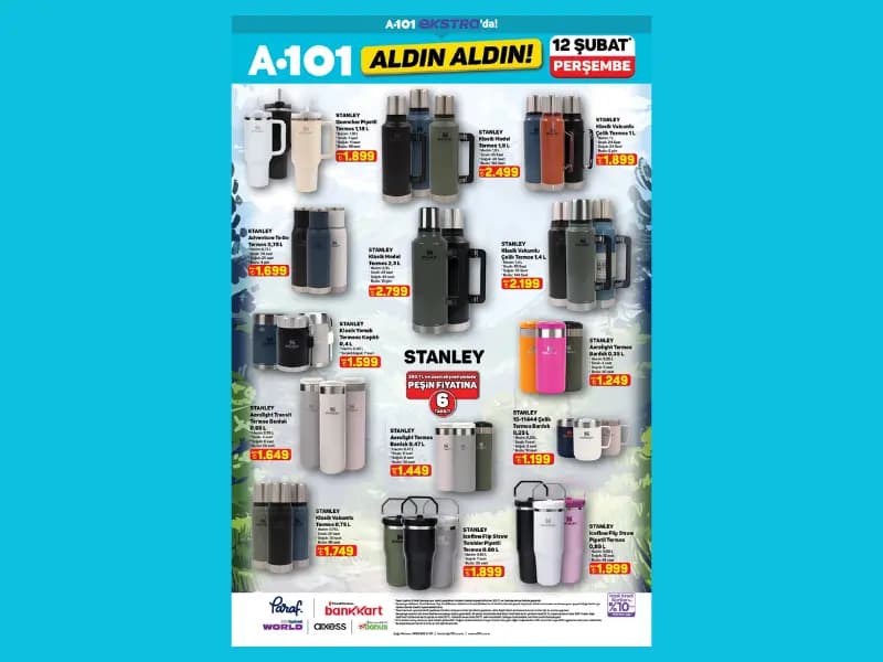 A101 marketler Stanley termos ürünleri satacak
