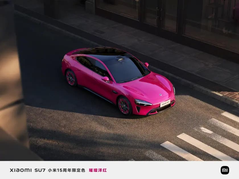 Xiaomi, Elektrikli Sedan SU7 için Özel Renk:Brilliant Magenta