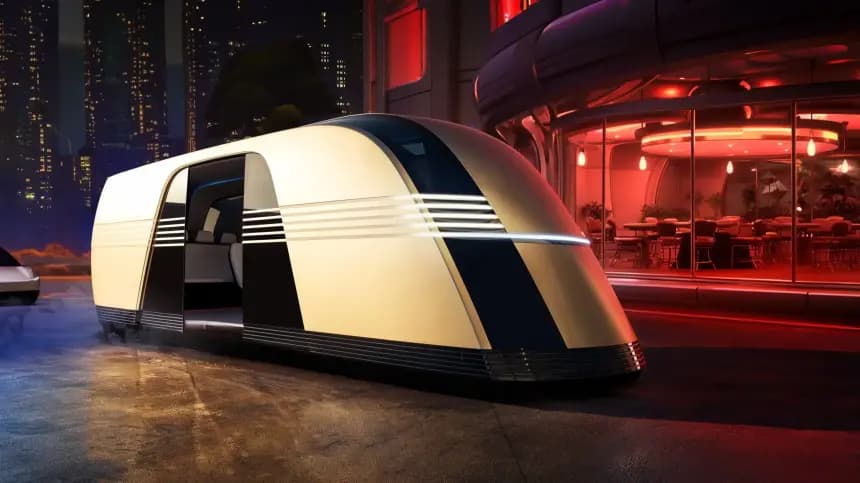 20 Kişilik Elektrikli Tesla Robovan Tanıtıldı