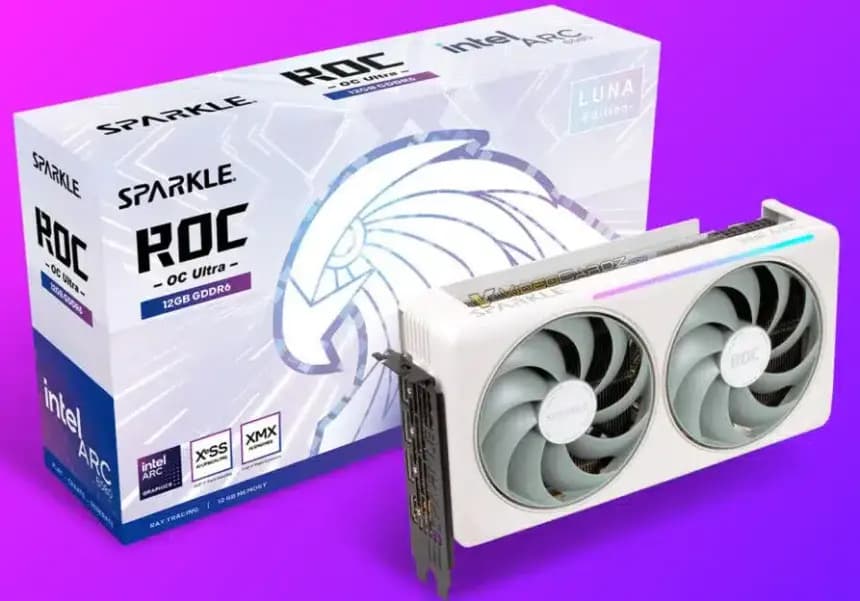 Sparkle Arc B580 ROC Luna OC Ultra Grafik Kartı Artık Mevcut: Yüksek Performans ve Şık Tasarım