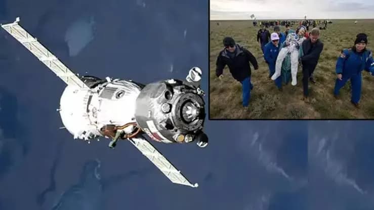 Soyuz Kapsülü Dünya'ya Döndü: İki Rus Kozmonot ve Bir Amerikalı Astronot Kazakistan'a İndi