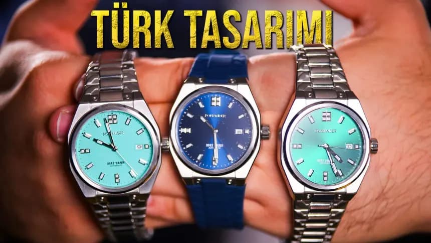 TÜRK YAPIMI OTOMATİK KOL SAATİ ''POMANDER M47 TANK''