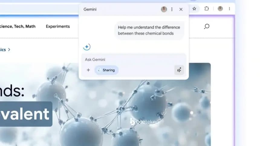 Google’ın Yapay Zekâsı Gemini, Artık Chrome’da