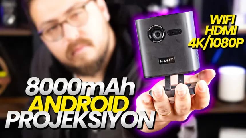 HERKESE BU TAŞINABİLİR PROJEKSİYONDAN LAZIM! Havit PJ218 Pro Ruby