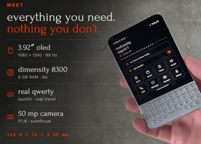 Minimal Phone 2, QWERTY klavyeyi OLED ekranla birleştiriyor