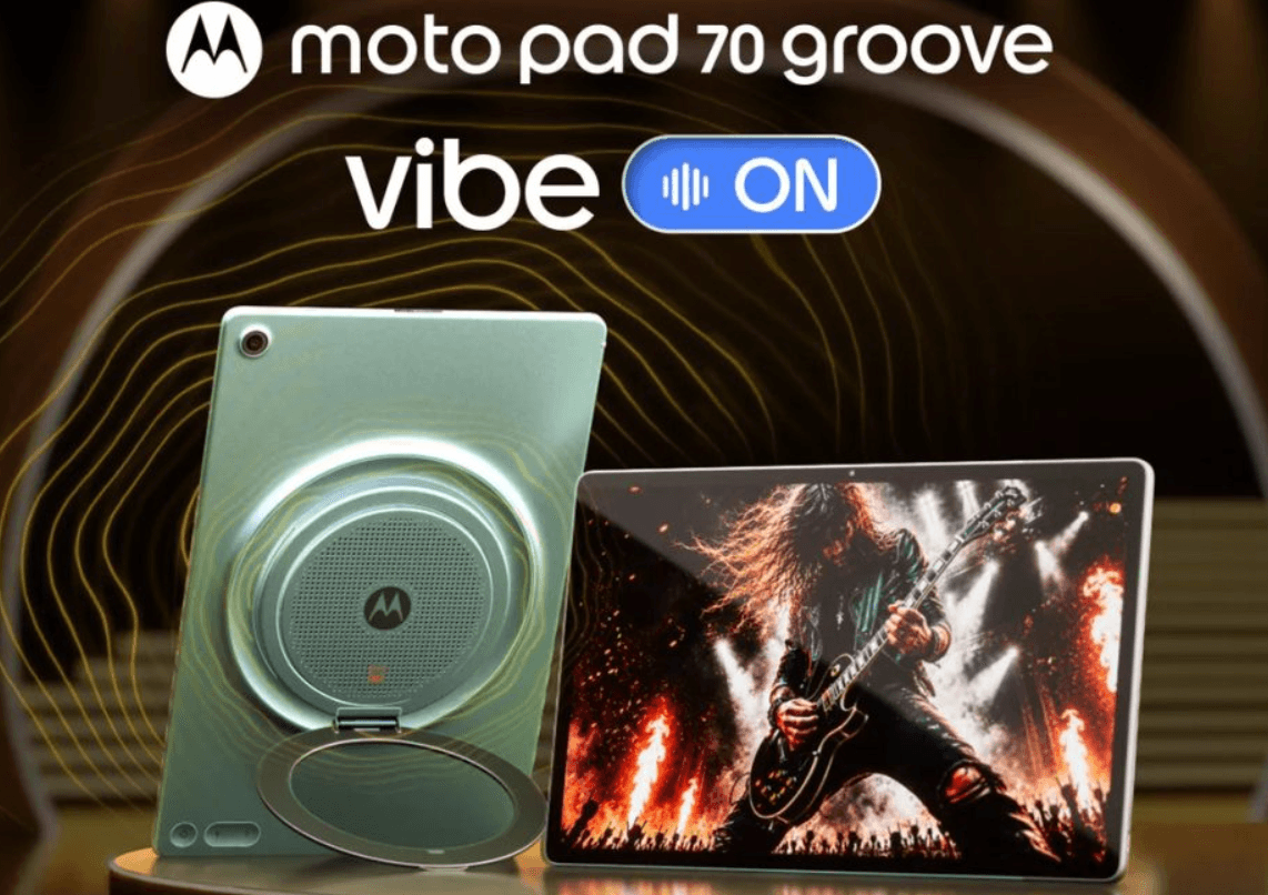 Motorola, Moto Pad 70 Groove'u tanıttı: 9 hoparlörlü ses sistemi ve 120 Hz ekranla geliyor