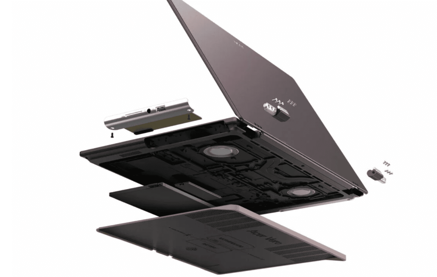 Acer Vero 16: kapağı, pili, SSD’si ve işlemcisi sökülebiliyor