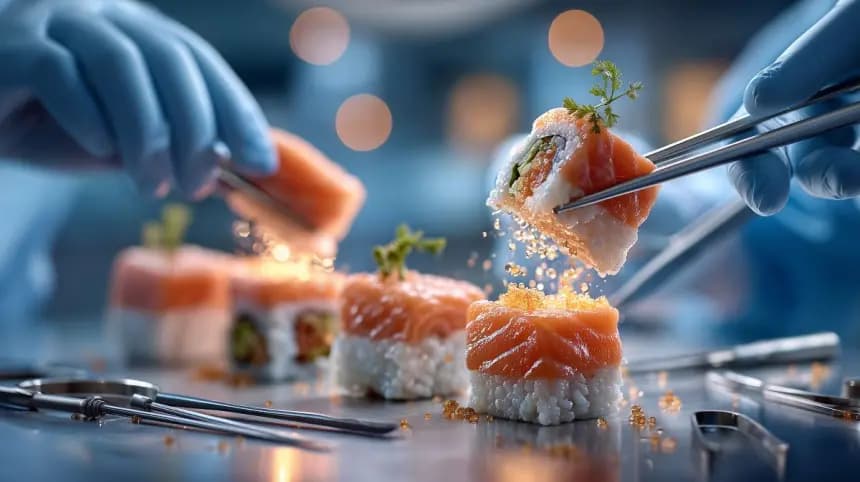 Laboratuvarda üretilen Somon balığı eti restoran menülerinde