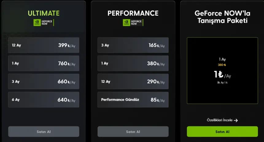 GeForce Now Ultimate üyeliği game+ kampanyasıyla 1 TL oldu