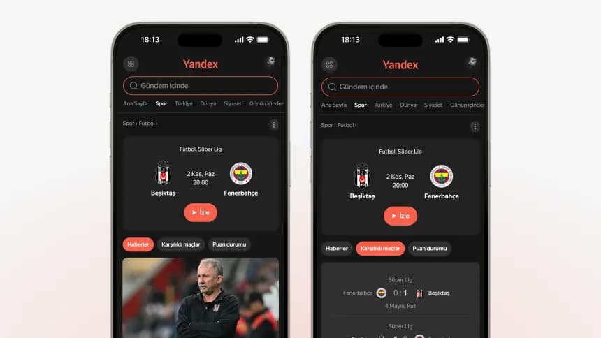 Yandex Türkiye, Beşiktaş–Fenerbahçe derbisinin heyecanını 3D stadyumlar ve maç hakkında canlı bilgilerle dijital dünyaya taşıyor