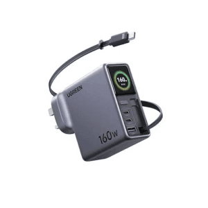 UGREEN'in Geri Sarılabilir Kablolu 160W Şarj Cihazı Amazon'da 94.99 Dolara Düştü