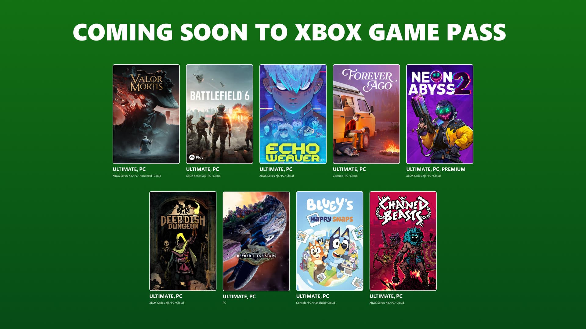 Xbox Game Pass Ekim'de Yeni Oyunlarla Zenginleşiyor: Battlefield 6 Geliyor, Clair Obscur Çekiliyor