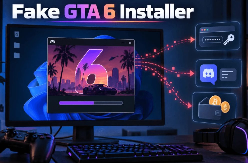 Sahte GTA 6 yükleyicisi şifre, Discord ve kripto verisi çalıyor
