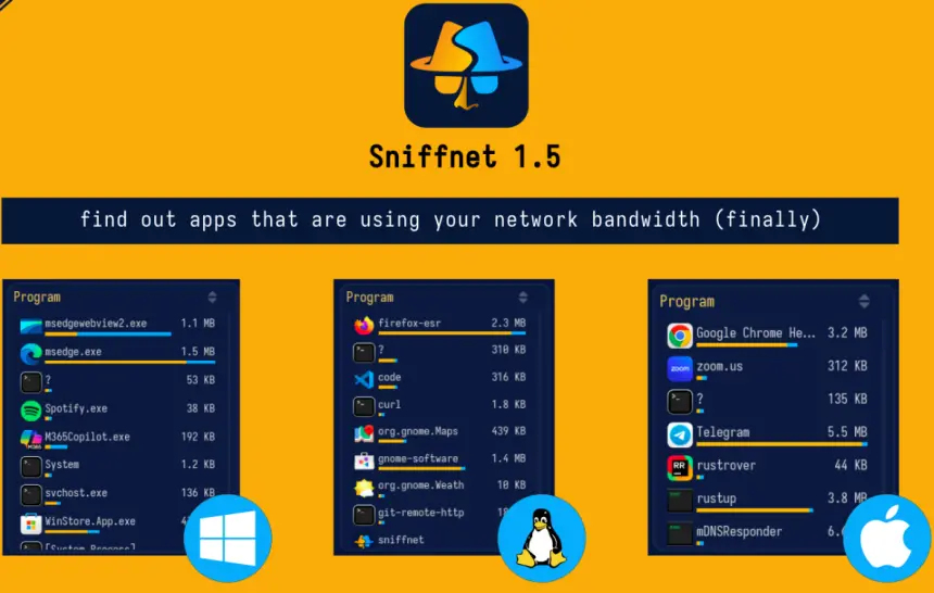 Sniffnet, bilgisayarımın arka planda düşündüğümden çok daha fazla sunucuyla konuştuğunu gösterdi