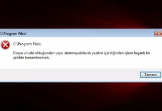 Dosya Virüslü Olduğundan Veya İstenmeyecek Yazılım İçerdiğinden Hatası
