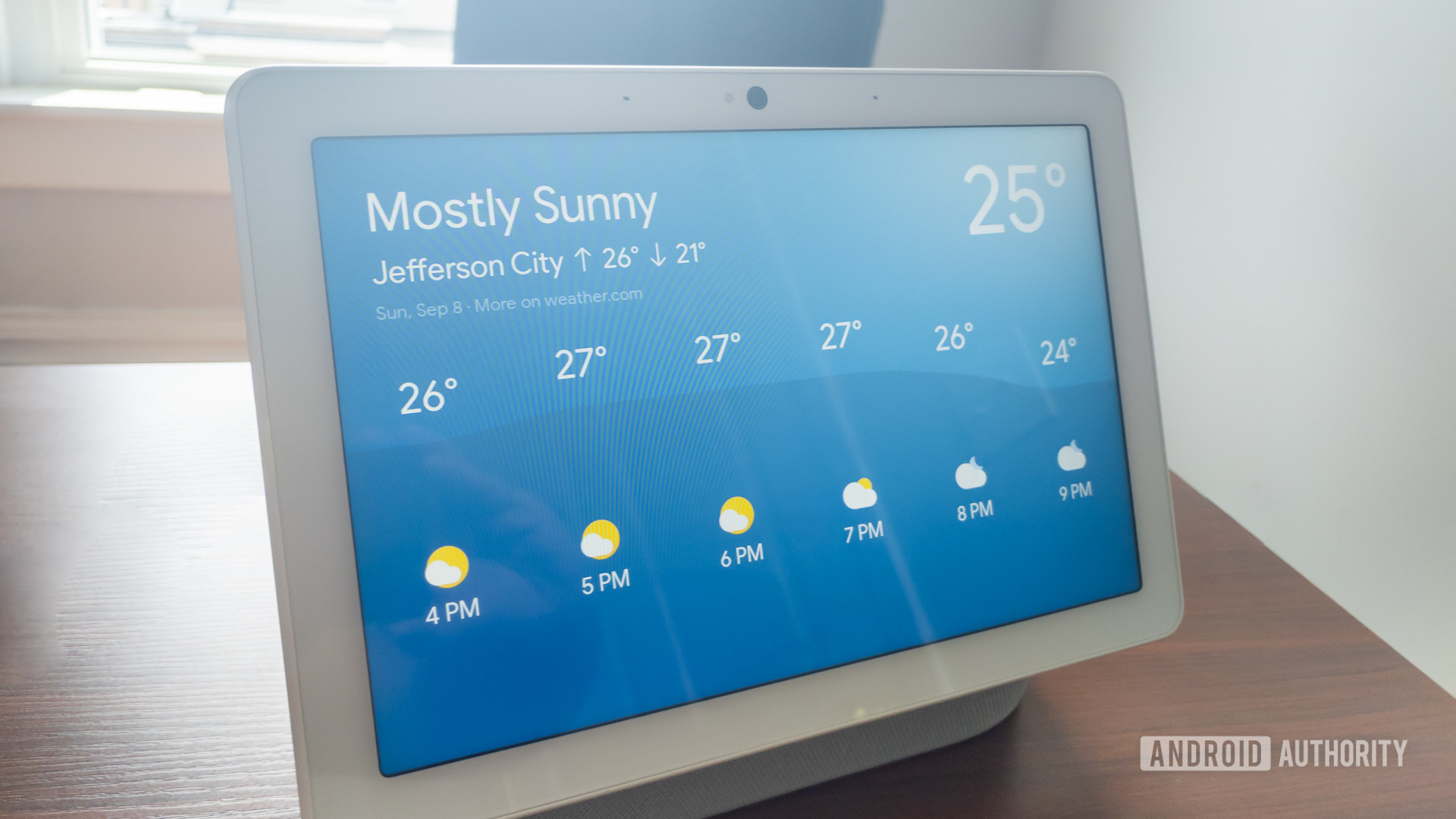 Google Home Hub Max hava durumu ekranı