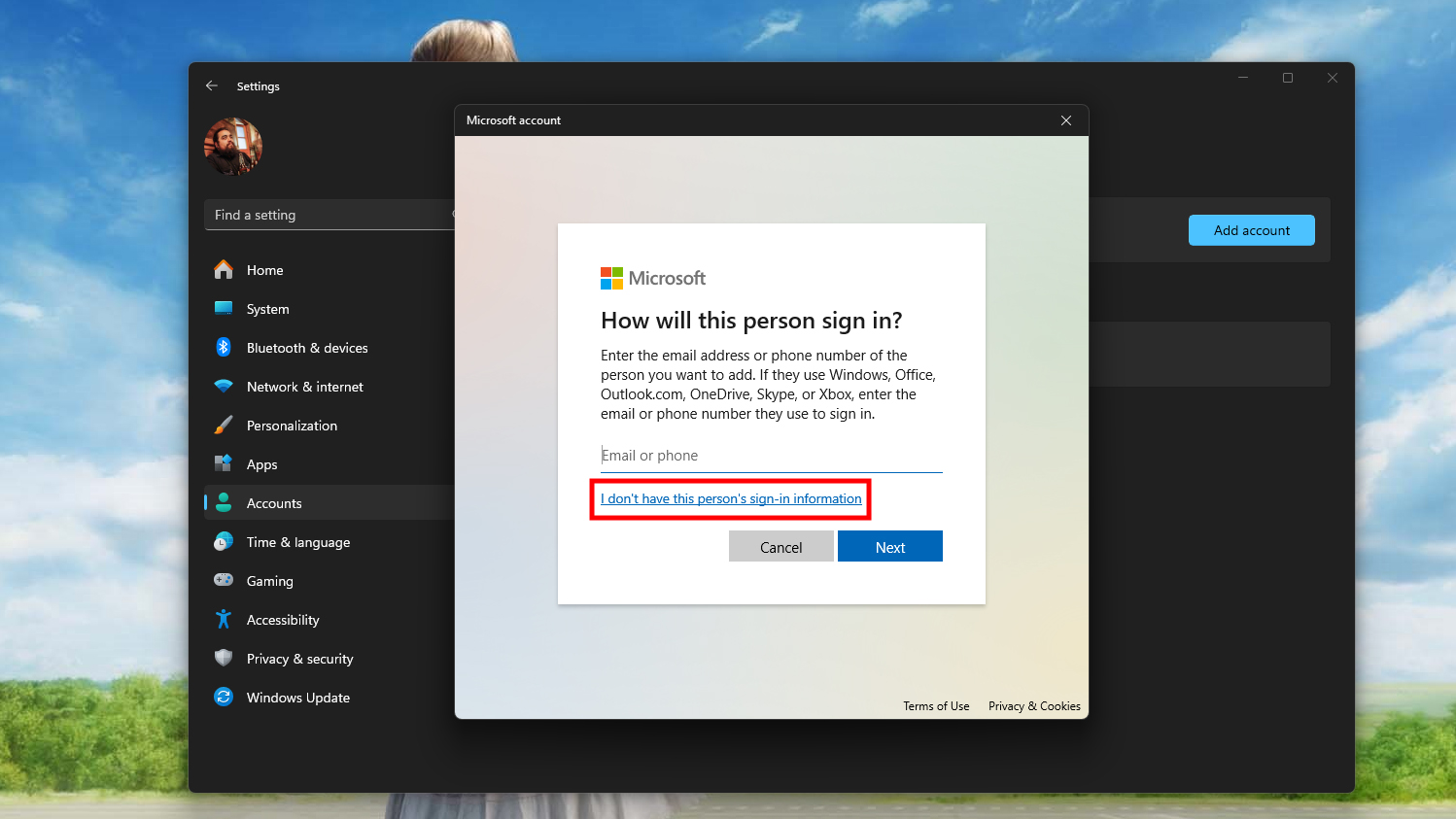 Yerel yönetici hesabıyla Windows11'de oturum açın (4)