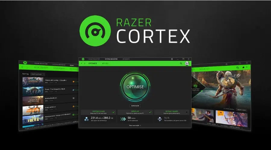 Razer Cortex oyun optimizasyon yazılımı