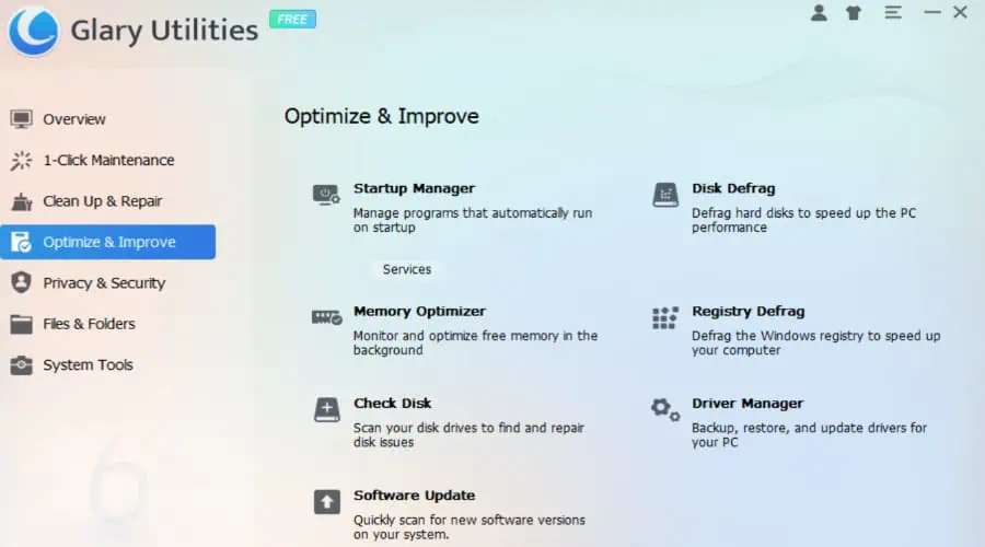 Glary Utilities - Optimize Et ve İyileştir