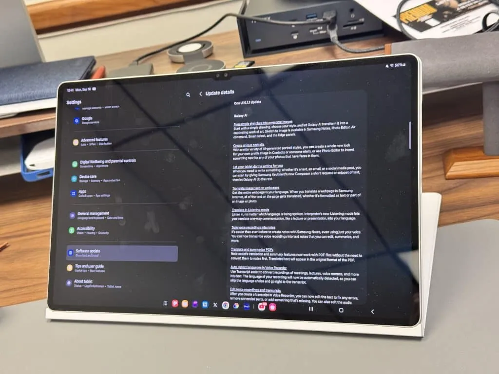 Samsung, Galaxy Tab S9 Serisine One UI 6.1.1 Güncellemesini Sundu