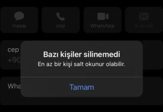 En Az Bir Kişi Salt Okunur Olabilir Hatası