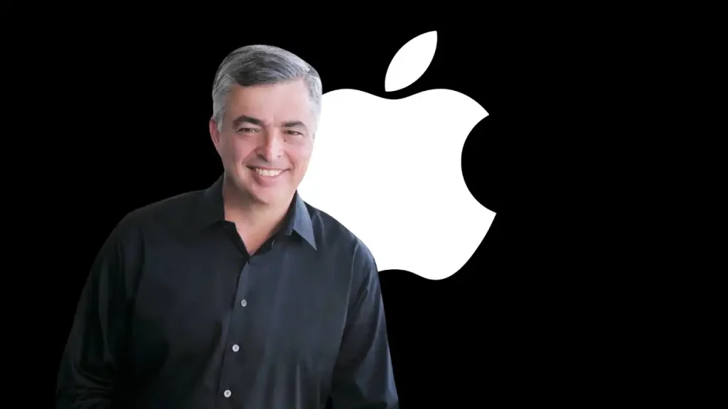 Apple-logosu-ve-Kidemli-Baskan-Yardimcisi-Eddy-Cue