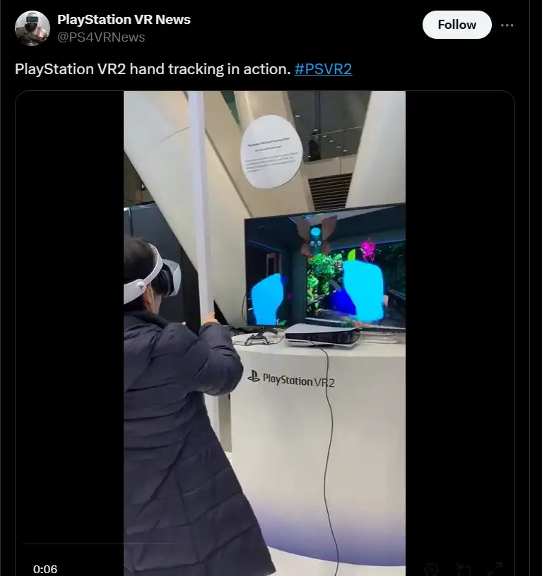 Sony-PS-VR2 kullanırken atılmış tweet