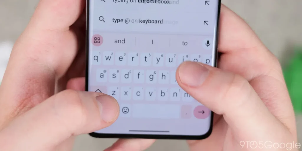 Google, Android  Gboard klavyesi  ekran görüntüsü